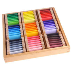 Montessori Sensorial Material Lärande Färg Tablet