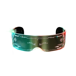 Flerfärgade Led Glasögon Lyser Cyberpunk Glasögon För
