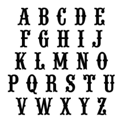 2,9 cm Vintage Alphabet Cutting Die