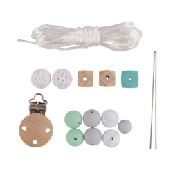 Kit för tillverkning av nappklämmor - RAYHER - Mint nappkedja - 15 st