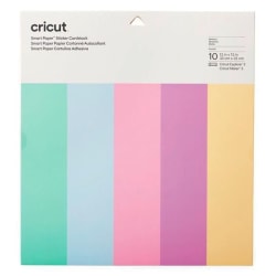 10 Pastellfärgad självhäftande kartong 33 x 33 cm - Cricut