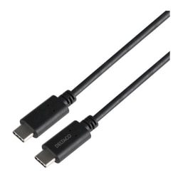 DELTACO USB-C till USB-C kabel, 5 Gbit/s, 5A, 1 m, svart