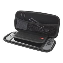 DELTACO GAMING Nintendo Switch OLED hårdt bæretaske, 10 lommer