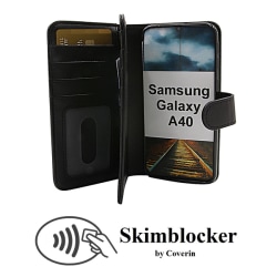 Skimblocker XL Wallet Samsung Galaxy A40 (A405FN/DS) Svart