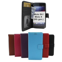New Standcase Wallet Motorola Moto X4 / Moto X (4th gen) Svart
