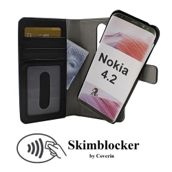 Skimblocker Magnet Wallet Nokia 4.2 (Svart)