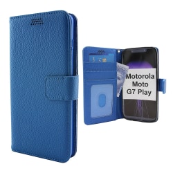 New Standcase Wallet Motorola Moto G7 Play Blå