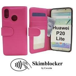 Skimblocker Plånboksfodral Huawei P20 Lite Hotpink