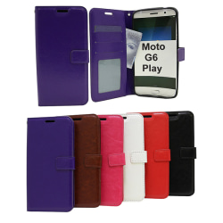 Crazy Horse Wallet Motorola Moto G6 Play Svart