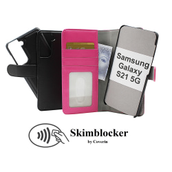 Skimblocker Magnet Fodral Samsung Galaxy S21 5G (G991B) Svart