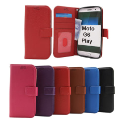 New Standcase Wallet Motorola Moto G6 Play Svart