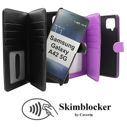 Skimblocker XL Magnet Fodral Samsung Galaxy A42 5G Svart