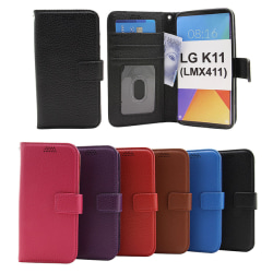 New Standcase Wallet LG K11 (LMX410) Svart
