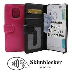 Skimblocker Plånboksfodral Xiaomi Redmi Note 9s/Note 9 Pro Hotpink
