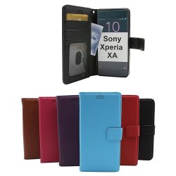 New Standcase Wallet Sony Xperia XA (F3111) (Svart) Ljusblå