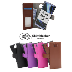 Skimblocker Magnet Wallet Sony Xperia 10 Svart