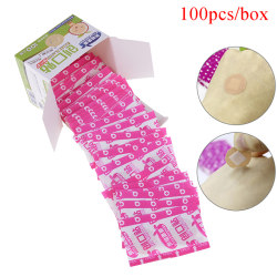 100 st/låda Mini rund engångs självhäftande bandage plåster Wou Red one size