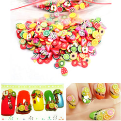 Nya 1000st Nail 3D Letter Fragment av Polymer Clay Stickers G Dong Wu