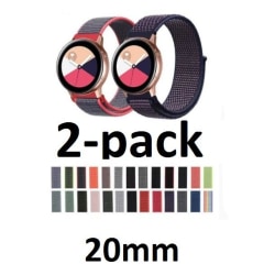 2-pack SmartWatch Armband 20mm Nylon
