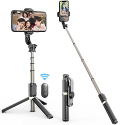 Selfie Stick Stabilisator Aluminiumlegering Bluetooth Selfie Stick Black