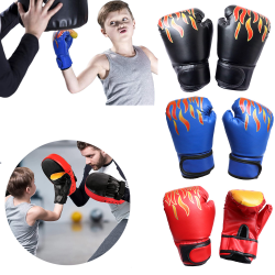 Boxningshandskar för barn Barns PU elementära boxningshandskar Red