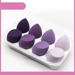 8 st Supermjuk sminksvamp Set Sminkverktyg Kosmetisk svamp Purple 8Pcs
