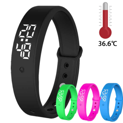 Pivotell Vibrating Reminder Watch - med upp till 10 dagliga larm black