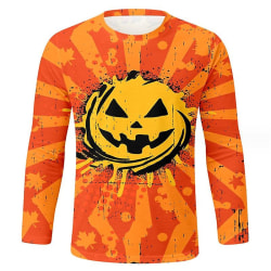 Pumpaskjorta Halloween-skjortor för män O Lantern T-shirt för män style 14 S