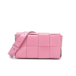 Dame Kvinder Håndtaske Vinta Cassette Bag Vævet Taske S Firkantet Taske Barbie pink