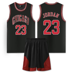 #23 Michael Jordan Baskettröja Suit Bulls Vuxen Black 4XL(180-185)