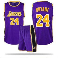 #24 Kobe Bryant Baskettröja Kostym Lakers vuxenlag Purple L(160-165)