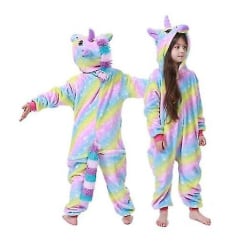 Barn Vinterpyjamas Barn Sovkläder Unicorn Kigurumi
