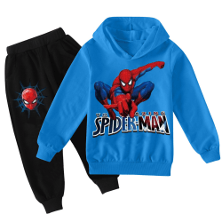 Kid Hoodie för pojkar Spiderman Sweatshirts & Byxset 2st blue 150cm