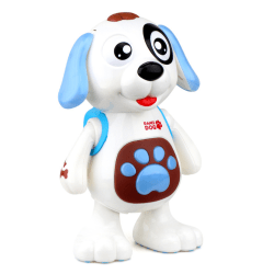 Elektrisk musik dansande hund interaktiva pedagogiska leksaker för barn blue