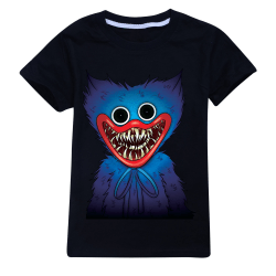 Poppy Playtime Huggy Wuggy Casual 3D kortärmad T-shirt Black 130cm