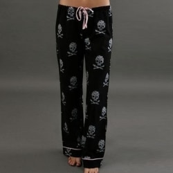 Dam Loungewear Pyjamas Byxor Skull Print Byxor Black M