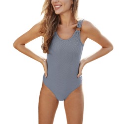 Kvinnor Body Triangel Badkläder Backless Beach Resort Casual blue XL