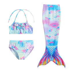 Unicorn Swimmable Mermaid Baddräkt Barn Flicka Badkläder Bikini Set #1 Unicorn 7-8 Years =EU 122-128