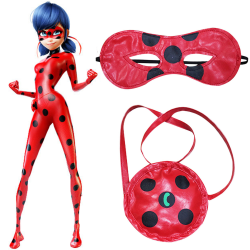 Miraculous Ladybug Cosplay Eye Mask + Sling Bag för barn