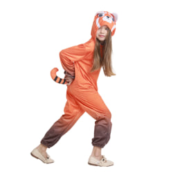 Turning Red Panda Cosplay Kostymer Barn Hooded Jumpsuit Rompers 5-6 Years =EU 110-116