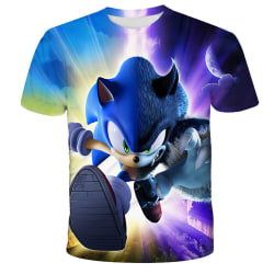 Sonic The Hedgehog 3D T-shirts Barn Pojkar Flickor Kortärmade toppar D 9-10 år = EU 134-140