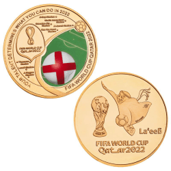 2022 fotbolls-VM-medalj Souvenirmynt Samla souvenirer England