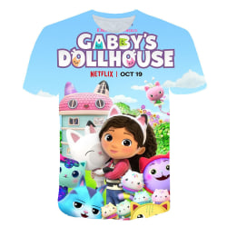 Gabby's Dollhouse T-shirt Kortärmad T-shirt för barn, flickor Blå Gabby's Dollhouse 9-10 år = EU 134-140