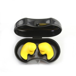 Silikon Swim Sleep Öronproppar Vattentät ljudtät förvaringsbox Yellow
