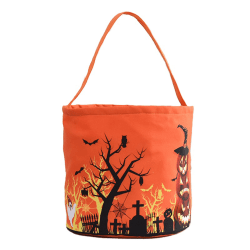 LED Halloween Glödande Godis Handväskor Korg Glödande Pumpa Väskor Orange