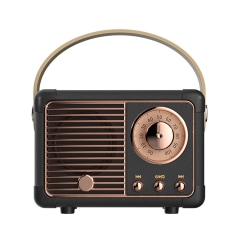 Retro Radios Trådlösa Bluetooth Bärbara Högtalare Bilresor Black