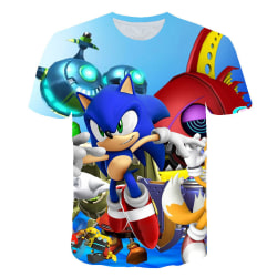 Sonic the Printed T-shirt med kort ärm för barn, pojkar B 7-8 Years = EU 122-128
