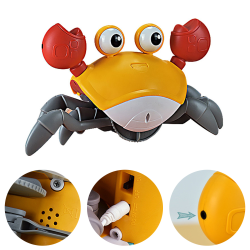 Electric Music Escape Crab LED Toddler Interactive Toys Gift Yellow