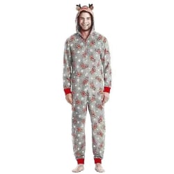 Långärmad pyjamas för män med varma print XL