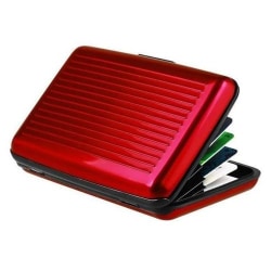 Plånbok / Korthållare med RFID-skydd (Röd) Röd one size